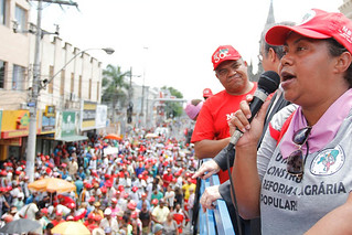 trabalhadoras Sem Terra protagonizam luta durante Marcha