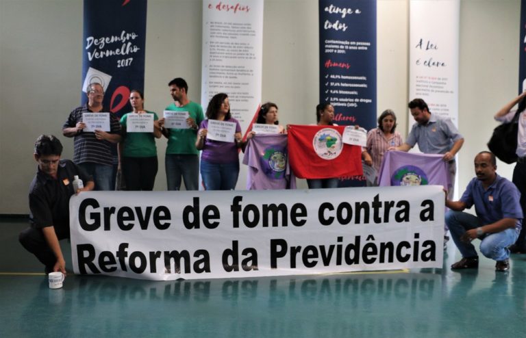 Dez trabalhadores darão início ao jejum contra a reforma da previdência no RS