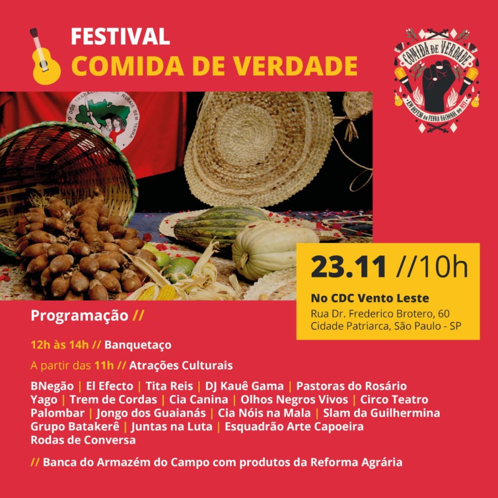 Festival da Reforma Agrária começa em SP com jogo do Brasil, atrações  culturais e comida de verdade - MST