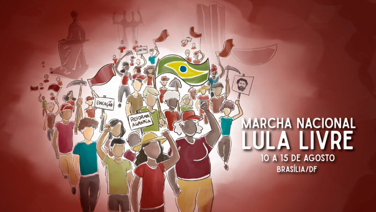 Acompanhe em tempo real a Marcha Nacional Lula Livre