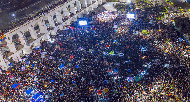 Estimativa de 70 mil pessoas na Lapa pela democracia - Créditos: Ricardo Stuckert