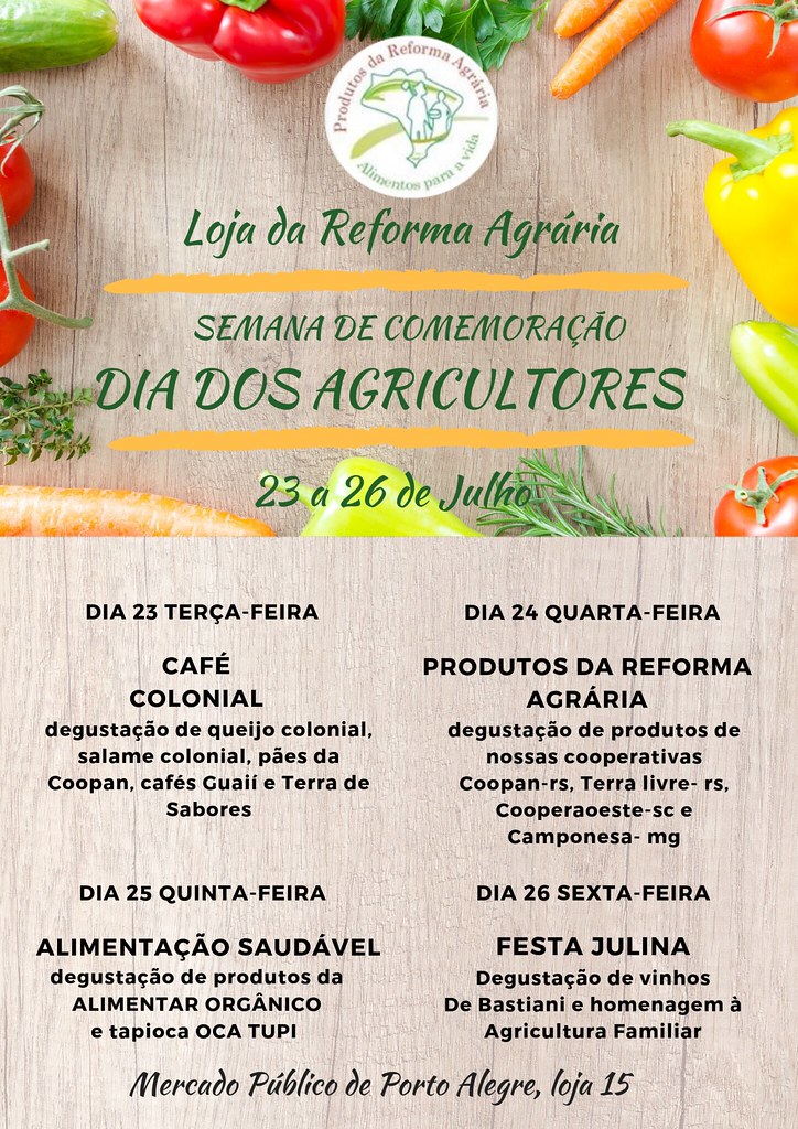 Semana do Agricultor: confira as ações da Loja da Reforma Agrária em Porto Alegre
