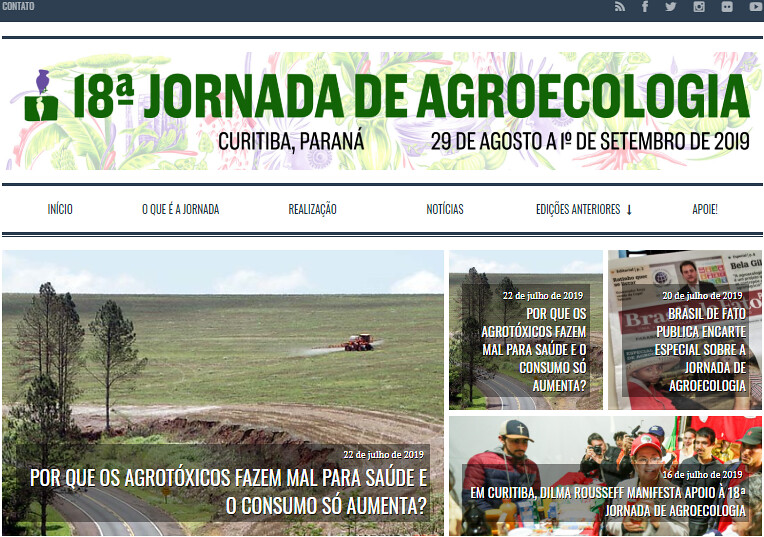 Está no ar o novo site da Jornada de Agroecologia