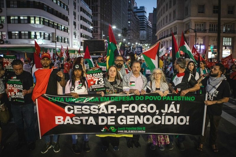 Dia Internacional de Solidariedade ao Povo Palestino é marcado com manifestação no RS