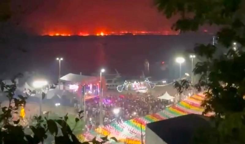 Pantanal em chamas: “muralha de fogo” assusta em festa junina em Corumbá