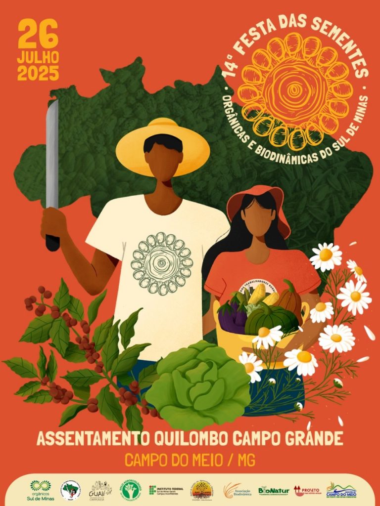 Cartaz de divulgação: 14ª Festa das Sementes Orgânicas e Biodinâmicas do Sul de Minas