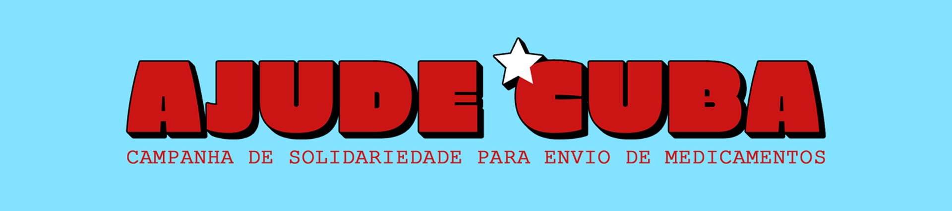 Banner campanha de solidariedade a Cuba