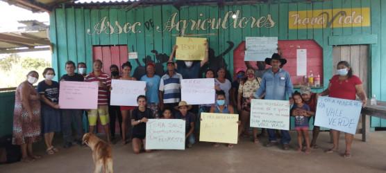 Ato de denúncia contra ação de despejo no assentamento Jatobá (Roraima, 2021)