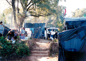 Assentamento "Cobrinco" do MST (Rondônia, 25 abr.
2000) Crédito: Arquivo MST