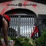 Mulheres Sem Terra se reuniram para realizar um protesto em frente à sede da empresa Salton, na capital paulista! Foto: Comunicação MST