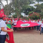 Mulheres Sem Terra realizam marcha em Maracás/BA. Foto: Setor de Comunicação BA.