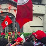 Mulheres Sem Terra se reuniram para realizar um protesto em frente à sede da empresa Salton, na capital paulista! Foto: Comunicação MST