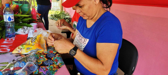 Cerca de 50 mulheres da regional Sul se organizaram no acampamento Genivaldo Alves, no município de Itajuípe, Sul da Bahia. Foto: Comunicação MST
