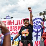 Milhares de mulheres marcharam até o Palácio do Buriti, sede do Governo do Distrito Federal, para exigirem políticas de combate à violência contra mulher. Foto: Camila Araújo.