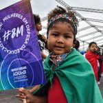 Milhares de mulheres marcharam até o Palácio do Buriti, sede do Governo do Distrito Federal, para exigirem políticas de combate à violência contra mulher. Foto: Camila Araújo.