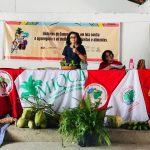 As mulheres seguem firmes e em luta no 2° dia do acampamento Pedagógico das mulheres do Campo Unitário. Foto: Comunicação MST
