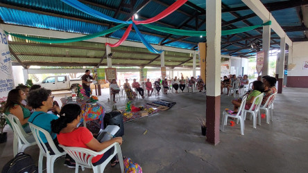 De 06 a 08 de março as mulheres do campo, águas e florestas em Roraima estiveram reunidas na Acampamento Pedagógico das Mulheres Sem Terra. Foto: Comunicação MST.