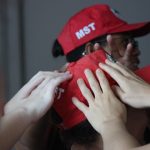 300 mulheres camponesas abrem o Acampamento Pedagógico da Jornada Nacional de Luta das Mulheres Sem Terra - 2023, no estado de São Paulo com oficinas e formação. Foto: Julia Gimenez