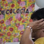 300 mulheres camponesas abrem o Acampamento Pedagógico da Jornada Nacional de Luta das Mulheres Sem Terra - 2023, no estado de São Paulo com oficinas e formação. Foto: Julia Gimenez