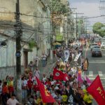 Mais de 6 mil pessoas percorreram as ruas da capital baiana, no dia 08 de Março, dia Internacional de Luta das Mulheres. Foto: Luara De / @luarafoto