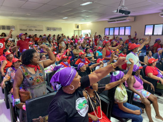 Em Aracaju, o 08 de março foi marcado por denúncias as mais diversas formas de violências imposta pelo agronegócio. Foto: Luiz Fernando.