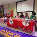 Em Aracaju o 08 de março foi marcado por denúncias as mais diversas formas de violências imposta pelo agronegócio. Foto: Luiz Fernando.