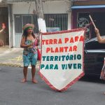 Neste 08 de março, as Mulheres do Campo, das Florestas e das Águas fazem denúncia em frente à FAEPA (Federação da Agricultura e Pecuária do Pará). Foto: Setor de Comunicação Pará.