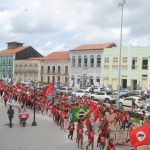 8M DE LUTA NO MARANHÃO: As companheiras do MST se uniram aos movimentos sociais e entidades em ato público nas ruas de São Luís. Foto: @euselmafotografa