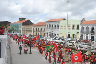 8M DE LUTA NO MARANHÃO: As companheiras do MST se uniram aos movimentos sociais e entidades em ato público nas ruas de São Luís. Foto: @euselmafotografa