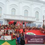 8M DE LUTA NO MARANHÃO: As companheiras do MST se uniram aos movimentos sociais e entidades em ato público nas ruas de São Luís. Foto: @euselmafotografa