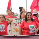 8M DE LUTA NO MARANHÃO: As companheiras do MST se uniram aos movimentos sociais e entidades em ato público nas ruas de São Luís. Foto: @euselmafotografa