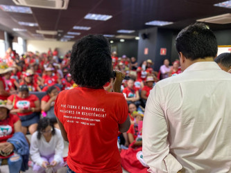 8M DE LUTA NO MARANHÃO: As companheiras do MST se uniram aos movimentos sociais e entidades em ato público nas ruas de São Luís. Foto: @euselmafotografa