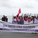 8M DE LUTA NO MARANHÃO: As companheiras do MST se uniram aos movimentos sociais e entidades em ato público nas ruas de São Luís. Foto: @euselmafotografa