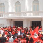8M DE LUTA NO MARANHÃO: As companheiras do MST se uniram aos movimentos sociais e entidades em ato público nas ruas de São Luís. Foto: @euselmafotografa
