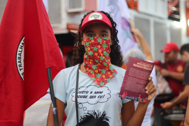 No Rio Grande do Norte, mulheres seguiram em marcha pelas ruas da capital potiguar. Foto: @morganasouzas
