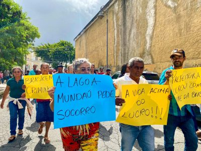 Maceió-AL, Escracho em frente à Prefeitura Municipal da capital alagoana denuncia omissão da gestão no caso BRASKEM, Foto: Comunicação MST-AL