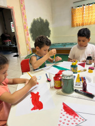 Atividade pelo Dia da Terra Palestina na Ciranda Saci Pererê na Escola Florestan Fernandes (ENFF), Foto: Comunicação-ENFF