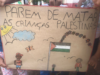 Crianças Sem Terrinha da Escola Itinerante Herdeiros da Luta de Porecatú no Município de Porecatú-PR, Foto: Comunicação-PR