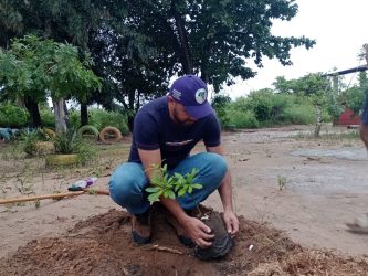 Centro de Formação Patativa do Assaré, em Ceará-Mirim (RN) plantou uma muda de stevia, conhecida popularmente como folha doce, em homenagem ao Pepe Mujica, Foto: MST-RN