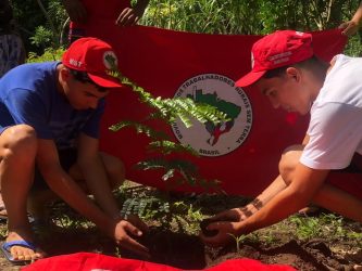 Região norte de Sergipe, mudas frutíferas foram plantadas, e realizada assembleia de base. Foto: MST-SE