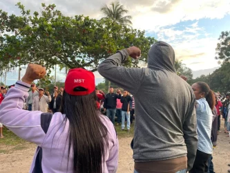 Cerca de 350 trabalhadores e trabalhadoras Sem Terra ocuparam a CEPLAC, órgão vinculado ao ministério da agricultura em Itabela (BA), Foto: MST-BA