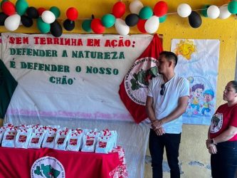 Brigada Paulo Freire realiza momento especial com as crianças Sem Terrinha, no Assentamento São José, em Itapiúna -CE, Foto: MST-CE