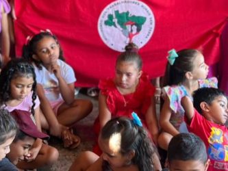 Brigada Paulo Freire realiza momento especial com as crianças Sem Terrinha, no Assentamento São José, em Itapiúna -CE, Foto: MST-CE