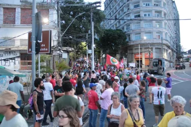 No centro de Salvador, protesto e luta contra o imperialismo. Foto: Cadu Souza