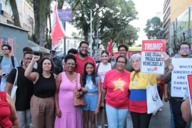 No centro de Salvador, protesto e luta contra o imperialismo. Foto: Cadu Souza
