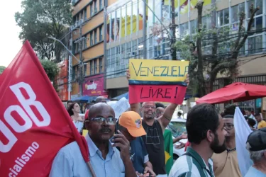 No centro de Salvador, protesto e luta contra o imperialismo. Foto: Cadu Souza