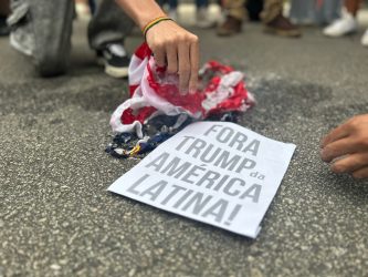 Em frente ao Consulado dos Estados Unidos. Foto: Nacho Lemos