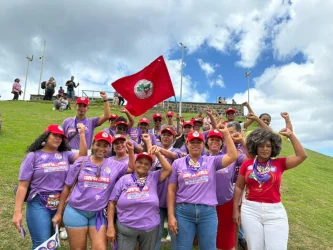 Mulheres Sem Terra realizam caminhada em Salvador. Foto: MST-BA