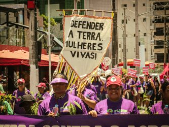 Mulheres Sem Terra realizam caminhada em Salvador. Foto: MST-BA