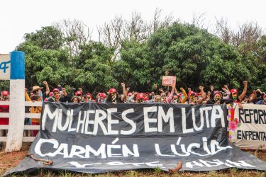Mulheres Sem Terra. ocupam Fazenda Santo Antônio, em Presidente Epitácio. Foto: MST-SP